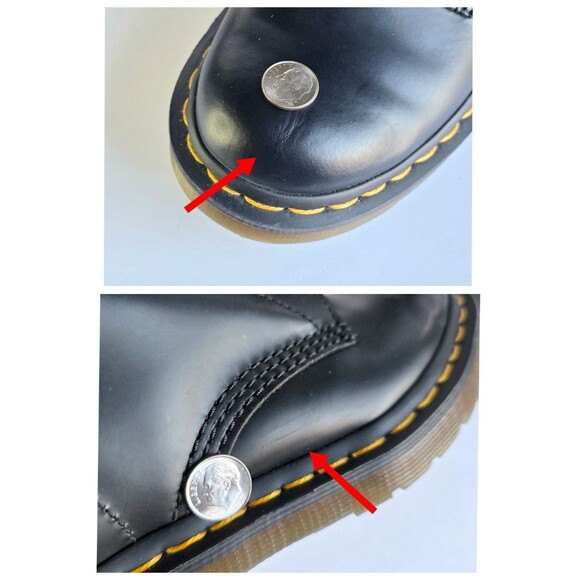 DR MARTENS 8-Eye Boots 1460 Women's Black Smooth Leather Lace Up Sz 6 37 - Picture 12 of 12